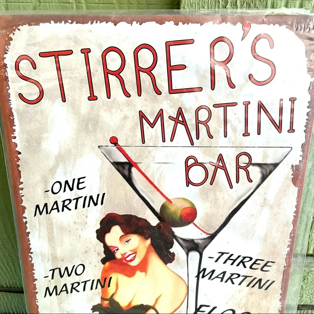 NEW Stirrer’s Martini Bar Metal Sign